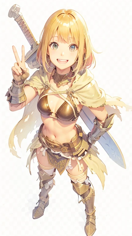 masterpiece, best quality, sfw, a cute elf girl, female child, blonde hair, flat chest, golden eyes, elf ears, collar, blue sky, tanned skin, clothes, bracelets,