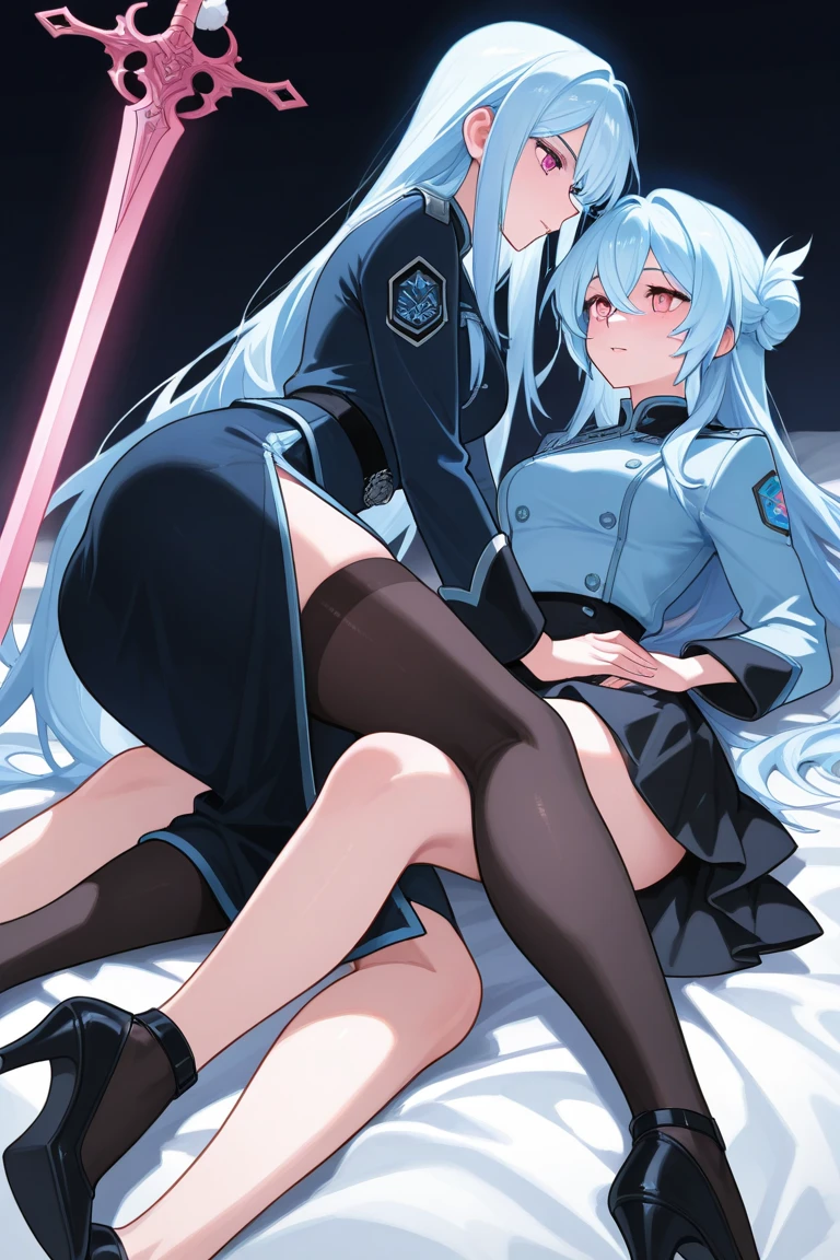 BREAK Perfect Anatomy、(High resolution:1.2)、Incredible illustrations、(Cute illustrations:1.2)(nsfw)
(Beautiful background,(on the couch))(netorare,yuri,multiple girls,dutch angle)
2gial((blonde hair,shiny hair,hair intakes:1.8,long hair)(doyagao)(a girl,, 1.4meters, 35kg),17-year-old,flat chest):1.5)(Black coat,Combat Uniform,SILKthong,slut,,garter straps,Eye patch),
((gradient grey hair,shiny hair,hair intakes:1.8,Dark Skin:1.6)(doyagao)(a girl,height 1.7meters, 40kg),,17-year-old))
(Black coat,ゴシック風Combat Uniform,SILKthong,slut,,garter straps,eyepatch:1.8,oversized clothes) half undress)a girl kissing a girl.rape:2.5