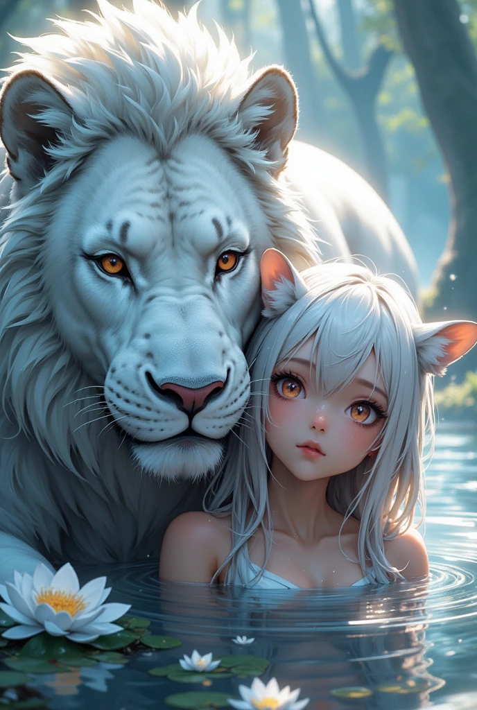 (masterpiece), realistic, cinematic light,10-year-old, 3 girls are frolicking under the fountain, full body, from below and side, beautiful eyes, silver hair, perfect anatomy, very cute, (blue eyes), bio luminescent, 8 class large, 8K, human hands, character sheets, concept-art, smooth and detailed hairstyle, Fractal art, splash, eyes shed tears while holding back the pain, open mouth and stick your tongue out,
