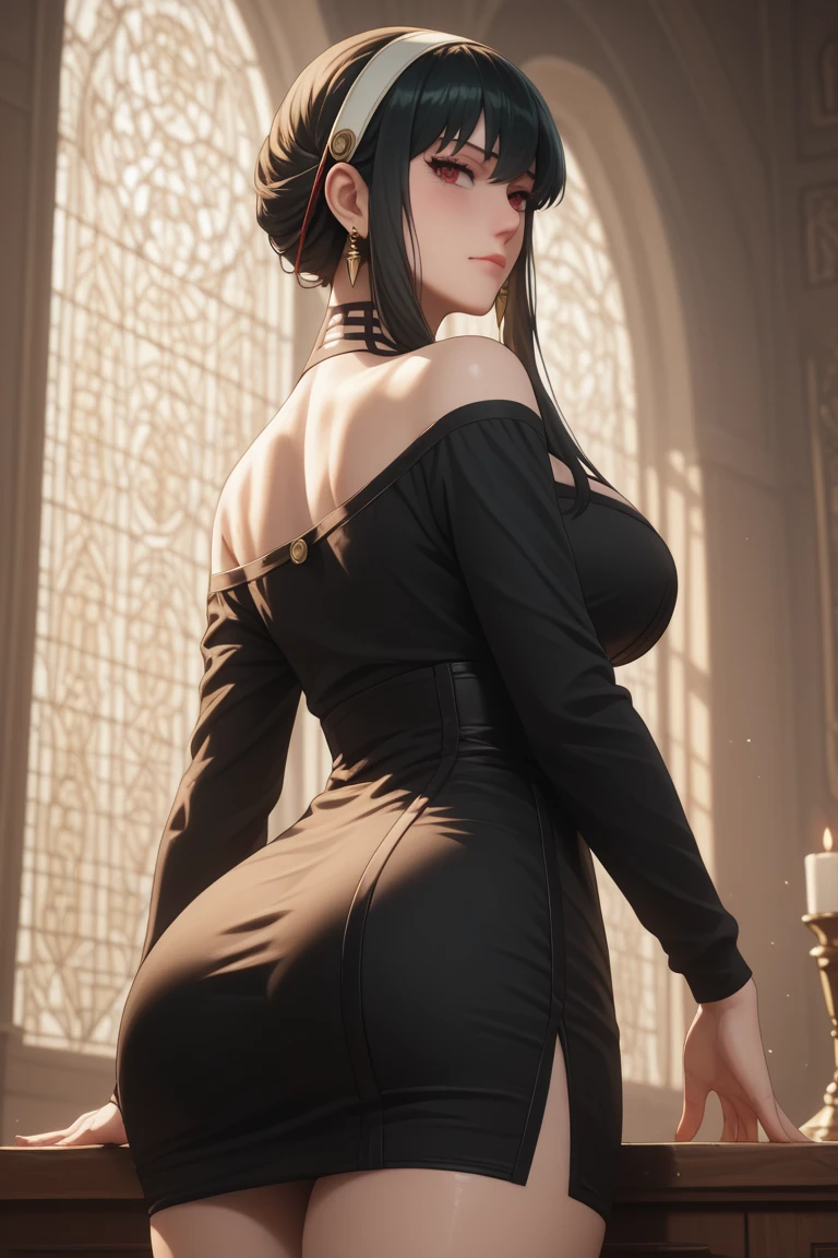 (best qualtiy),(solo person++),Woman in Black,((Kneeling pose,Point at you with your ass+))mature,(Female captive+),Flirtatious,cabelos preto e longos,huge tit,Fragrant shoulders,Bare legged,Jade foot,Black heels,(binding),(execute+)(Women cut off their heads),(anvil,behead+),Decapitation ceremony,jewelry,Normal posture,Normal posture