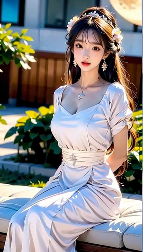 extremely detailed CG unity 8k wallpaper,(masterpiece),(best quality),(ultra detailed),(ultra realistic),(Best character details:1.36),nikon d750 f/1.4 55mm,dynamic angle,professional lighting, photon mapping, radiosity, physically-based rendering,
outdoors,busy street,looking at viewer,blush,
1girl,mature female,milf,tall body,golden proportions,(Kpop idol),(shiny skin:1.2),(oil skin:1.1),makeup,[:(high detailed face:1.2):0.2]:,PureErosFace_v1,
((wavy gray hair and a sophisticated sense of style)),(aegyo sal:1),(puffy eyes),(eyelashes:1.1),(parted lips:1.1),red lipstick,wide shoulders,(medium breasts:1.1),(cleavage:1.1),animal ears,(big ass:1.2),thighhighs,
 silk coat, song, song Dynasty, song clothing