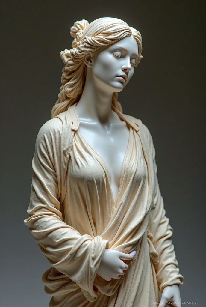 A woman made of stone, She is cracked by the hurt of others and she embraces her heart