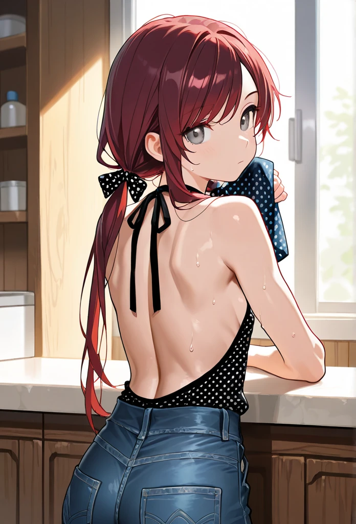 1fille sexy, Arima Kana, a, Couvre-chef bleu, beret, bangs blunt bangs, crop top sexy, plage,, (Masterpiece:1.2), high resolucion, Best quality, 8k, gros seins, gros mamelon,