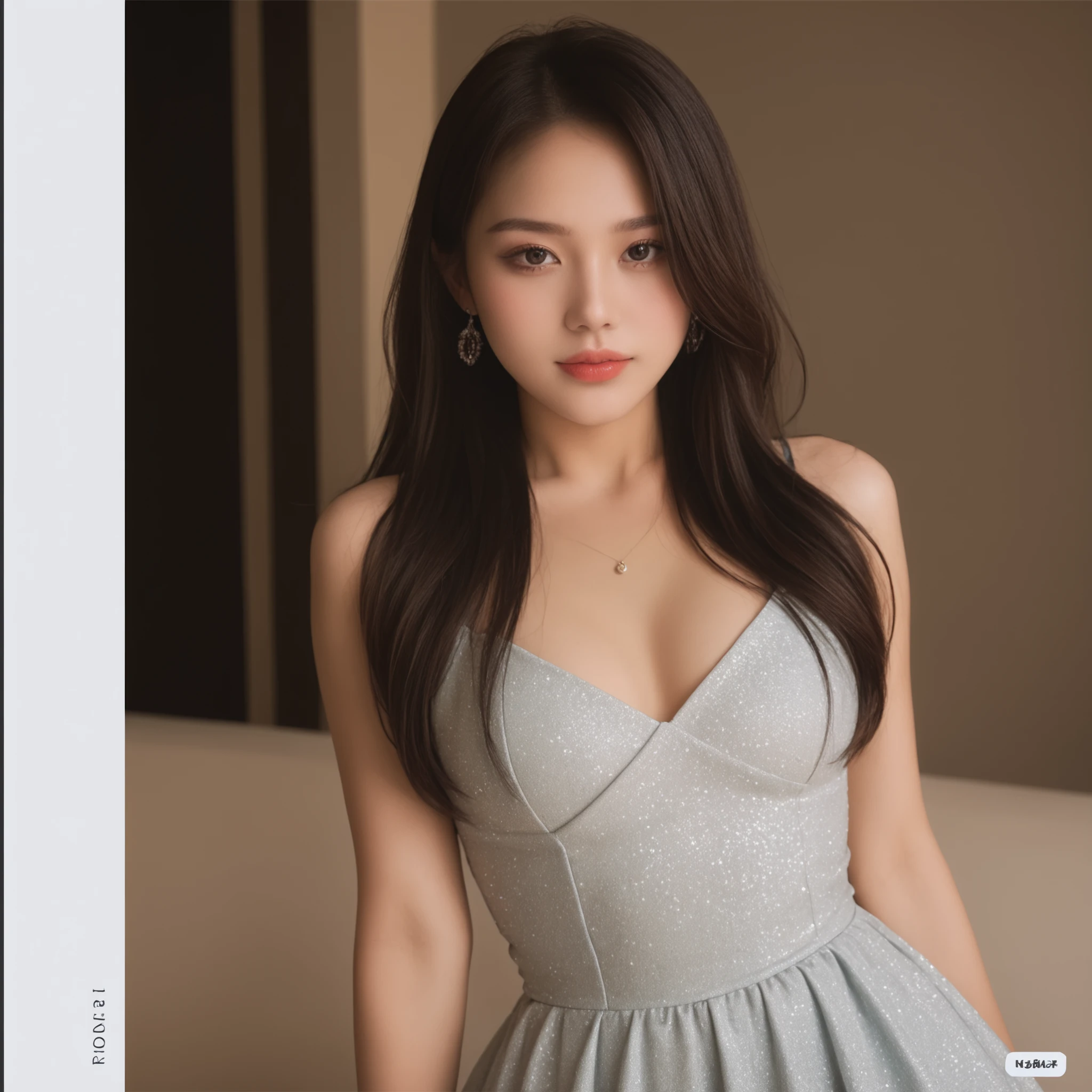 Album art for a song cover, wearing nice dress