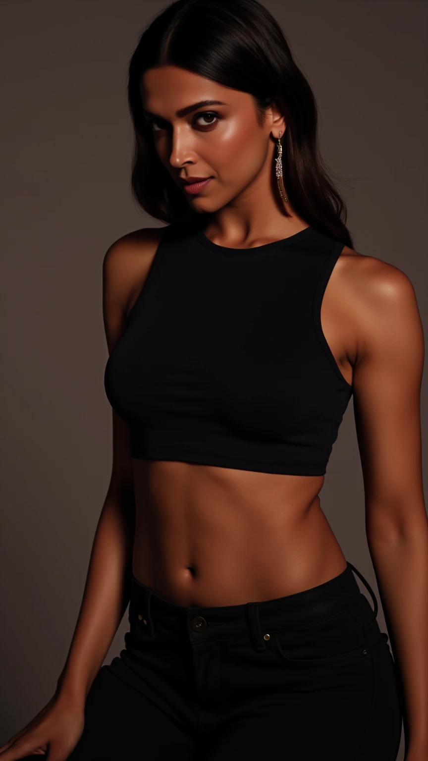 Best quality, masterpiece, ultra high res, (photorealistic:1.4), raw photo, 1girl, waist up, deep shadow, dark theme, cinematic, beautiful girl, beautiful eyes, sitting, curly hair