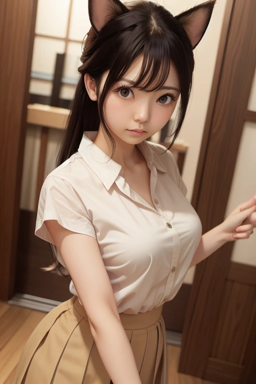 best quality、masterpiece、high resolution、1 girl、有一个wearing shirt，A woman with a crown on her head, wearing shirt, OPPEIN, split, V-chest clothes, coverage and , Strictly dressed western huge breast  huge, expose breast, expose breast!, OPPEIN比例, Tik, cardigan, expose breast部大, revealing clothes, SFV, wearing a suit、pretty face、Physically、Tyndall effect、realistically、shadow studio、edge lighting、Dual color lighting、（High detail skin：1.2）、8k ultra high definition、SLR camera、soft light lighting、high quality、Volumetric light、、photo、high resolution、4K、8k、The background  blurred，