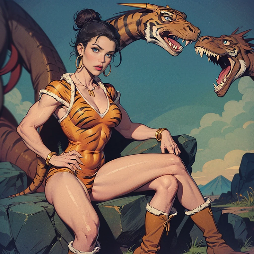 Character style Cartoon style digital illustration GTA style female style beautiful breasts symmetrical medium breasts Fiona with war marks Cartoon image of a woman .Ilustra??o estilo desenho animado, estilo de arte dos desenhos animados, estilo de arte dos desenhos animados, digital illustration style, estilo atompunk design de personagens altamente detalhado, arte digital detalhada coragem, Forest fan art, Design de personagens de retrato, beautiful digital illustration, retrato de alta qualidade, Arte em quadrinhos, mulher jovem cabelo com transas lindas . Eyelined eyes Medium large bust and wonderful sexy clothes. image expression of sexual desire from waist to head illustration Queen Anne of Arendelle atompunk style Fallout 4 style pose playboy magazine a close-up of a woman sitting with a dragon cartoon of a woman .illustration style cartoon style digital illustration GTA style