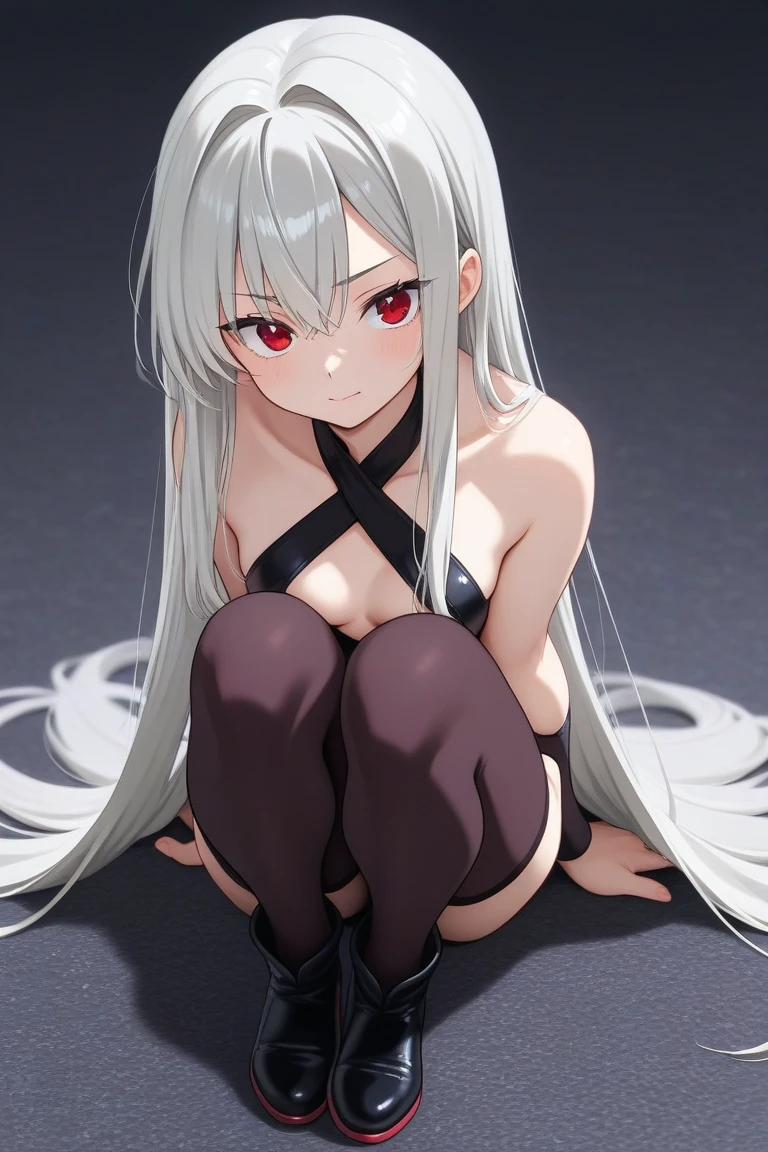 1boy and 1girl, Angle from the front、close up
foot, Angle from below, The girl bends forward to show off her breasts、(Tanned shiny black skin:1.6)、Squint your eyes, ((Narrowing his eyes and grinning with a devilish smile)), (5 years old girl), blondes、Twin tails、forehead、gal's nails、Small breasts, ((yellow bikini armor))、((footjob)), 1penis, under hair, ((eject cum)), (cum to foot)、((Amazon Position)), (The boy has his legs open)、(The girl rapes the boy),