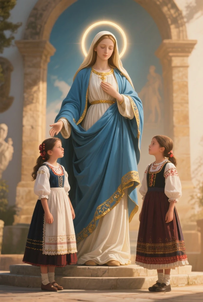 Our Lady of Fátima with the shepherd children