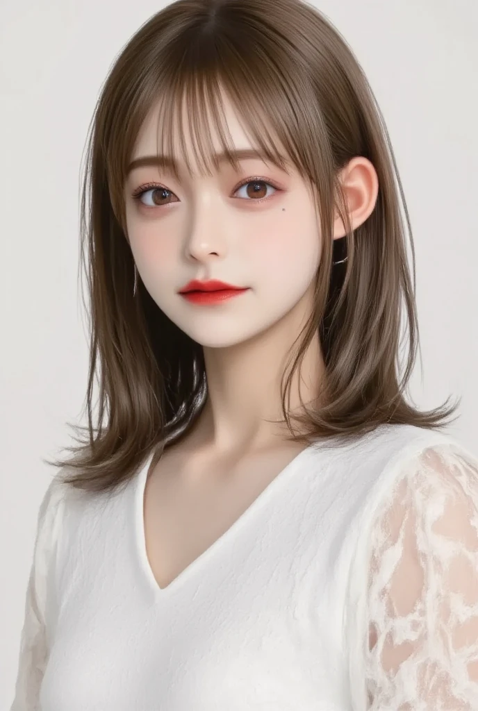 NSFW, 8k, High-level, absurd, masterpiece, best quality, primitive, very detailed CG, very detailed wallpaper, perfect lighting, Extremely detailed (((The personifying " メリダ " as a Little Girl))), MysticSight, Tyndall effect, Tyndall scattering, Studio gray background with (many Dazzling RainbowColor particles BokeH:1.28), (RoundlyButts, ThighGap), (Exposed:0.4), (Assfocus with looking ahead), BREAK (NOGIZAKA face variations) Extremely Detailed very KAWAII face variations, perfect anatomy, Childish, captivating gaze, elaborate detailed Eyes with (sparkling highlights:1.28), long eyelashes、Glossy RED Lips with beautiful details, Coquettish tongue, Rosy cheeks, Radiant PearlSkin with clear transparency . { (Dynamic LifeLike expressions:1.4) | :d) }, (large eyes:-1) .