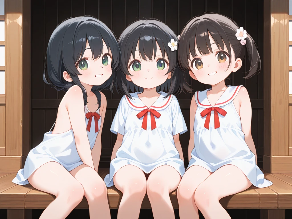 Back of a squatting nudist girl、Lots of elementary school boys staring at you from close range、surround each other's faces、Group Selfies、In the tent、nsfw
