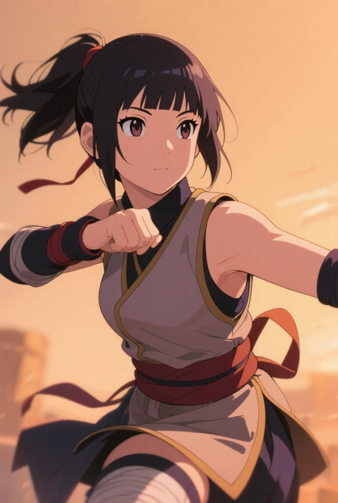 high resolution, yukino yukinoshita, right hand, barehand, holding a fist, martial arts