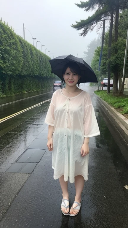 adorable, 1 girl, ((10 yo)), (with boyfriend), baby face. elementary school girl. smile, happiness, laugh. big tits , plump legs. (Nude), ((wearing Pinky Raincoat)), tshirt wet,((wet)), water. Happy posed. Ultra high res.realistic:1.4, UHD