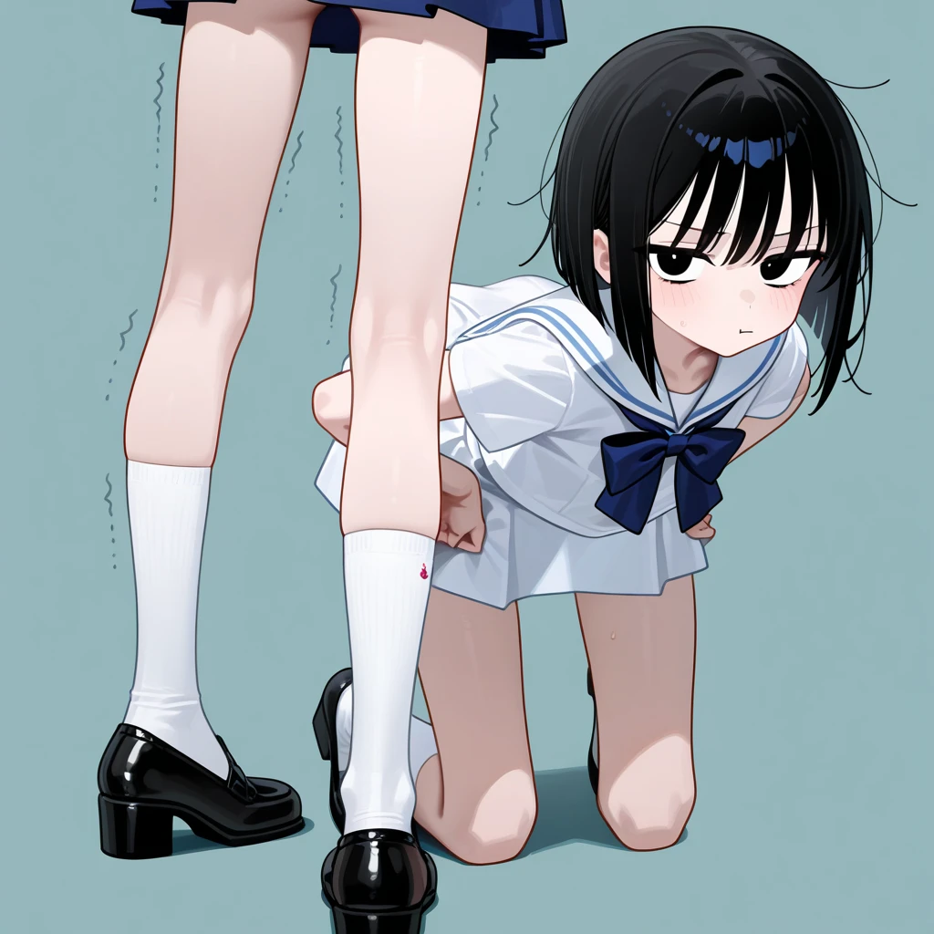 ((masterpiece,Highest quality:1.3,best quality illustration)),cowboy shot,独奏,1woman,18 year old beauty、black hair,short bob hair,bangs,black eyes,(gorgeous big eyes),((very small head:1.3)),crying,tears,((very long body:1.3,skinny)),((tan skin:1.4,Injury:1.4)),medium breasts,naked,nipples、navel,vagina,gleaming skin,oily skin,slender body,sweat,kneeling,arms behind back,spread legs,floor、classroom、School、Tokyo、(Whipping),BDSM,nsfw,