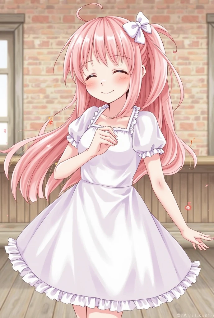 ((masterpiece))((Highest quality))girl、Laughing with your mouth open、blush、Flat Chest、Are thin、Blonde Hair、blush、Are standing、Whole body image、Eye level on face、、No background、Hair is two colors、Twin tails、Red Eyes、Two-tone red and yellow hair、Put your hands up、Completely naked