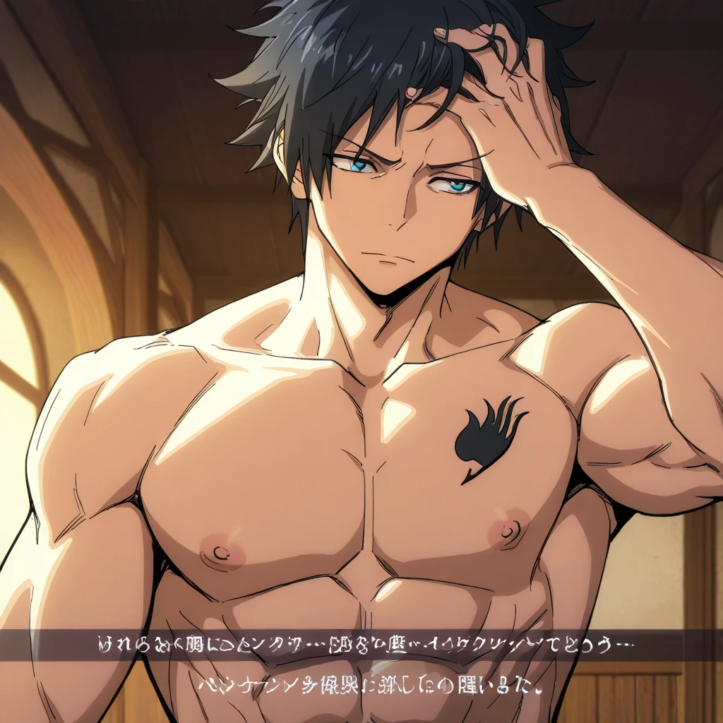 a close up of a man, handsome anime pose, male anime character, muscular!!, anime handsome man, extra detailed body, handsome guy in demon slayer art, young anime man, | fine detail anime, hyper realistic anime, anime highly detailed, detailed digital anime art, smooth anime cg art,spring,clean, sunshine,boy,spring,clean, sunshine,boy