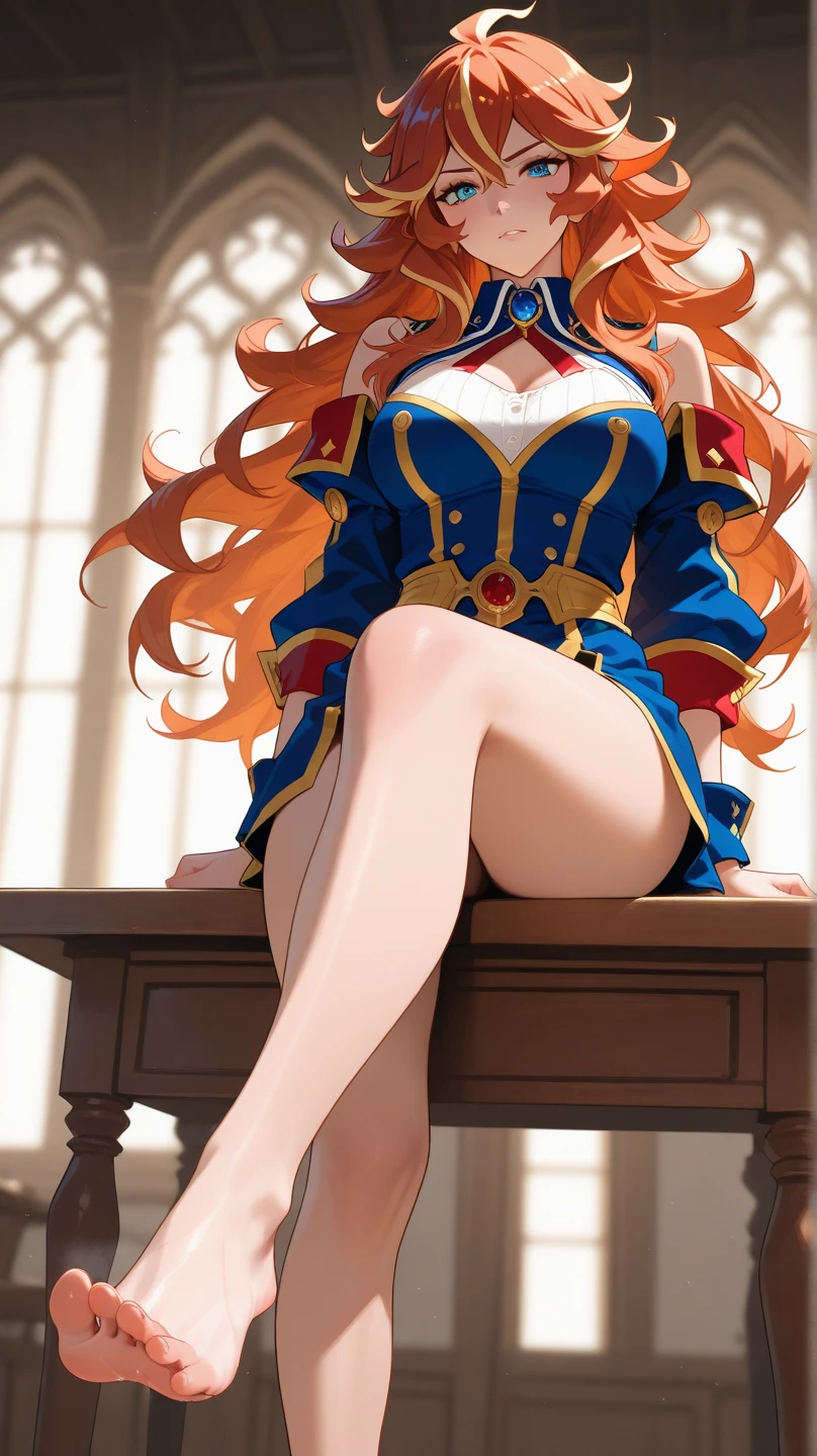 score_9, score_8_up, score_7_up,source_anime, high res image,masterpiece,best quality,girl, succubus girl footjob, devil room, angry face, domination