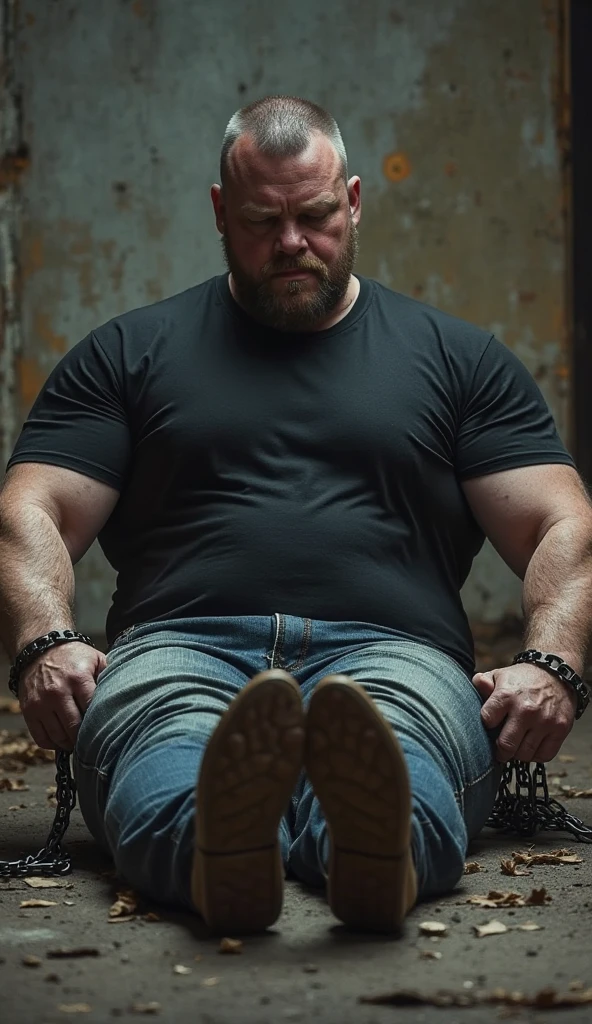 Paloroid image, old distroted, thirstrap, Hot hunky roommate, 25 y.o., very handsome, good-looking, Mancunian, mean, bullies, druggies, skinheads bearded, ginger, handsome, beefy, unaware, looking away, ((natural, lifelike)), hairy, macho, ugly, wearing a white over-size shirt:1.4, sitting on a couch, at home,