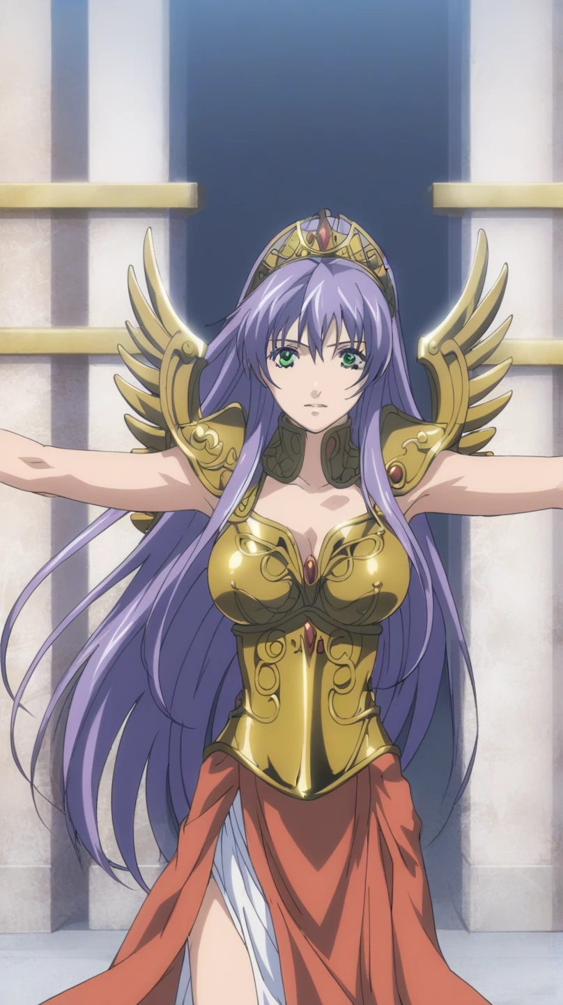 <lora:YuGiOh:1.0>, ValkyrieBrunhilde, solo, smile,