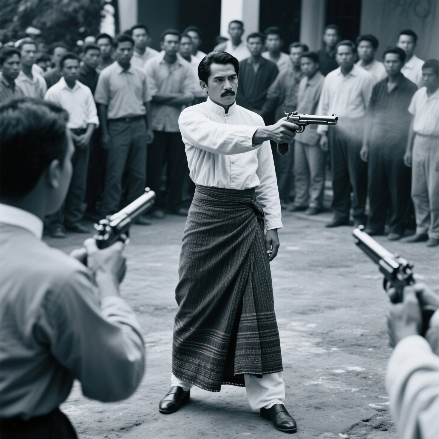 Mahatma Gandhi fighting against freedom fighters
