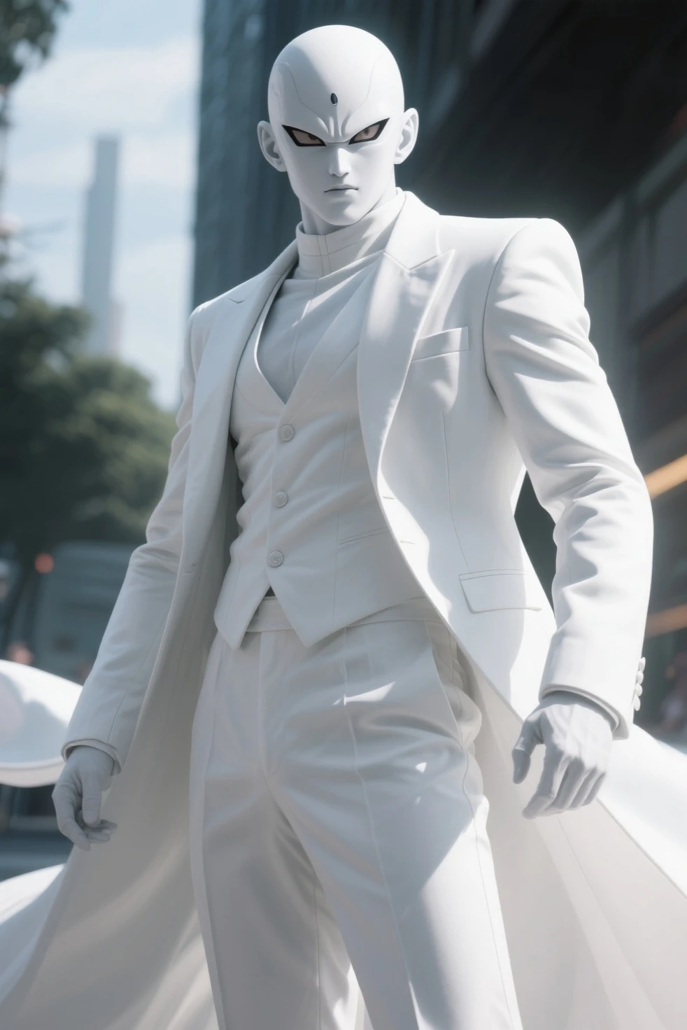 realism, Masterpiece, complicated details, Detailed background, depth of field, stalwart, Photo of a handsome man (Korean guy who looks like a K-pop idol), 20 years, rubber collar shirt, shiny latex, fighting posture, dynamic gesture, Andante, Tangus, full vertical, black boots, Hold a bow., There is an arrow on the back., On the streets of the medieval city, (short white hair), It has a touch of mystery and magic., black clouds, and the lightning fell to the ground. Seductive crotch, white skin, pale,