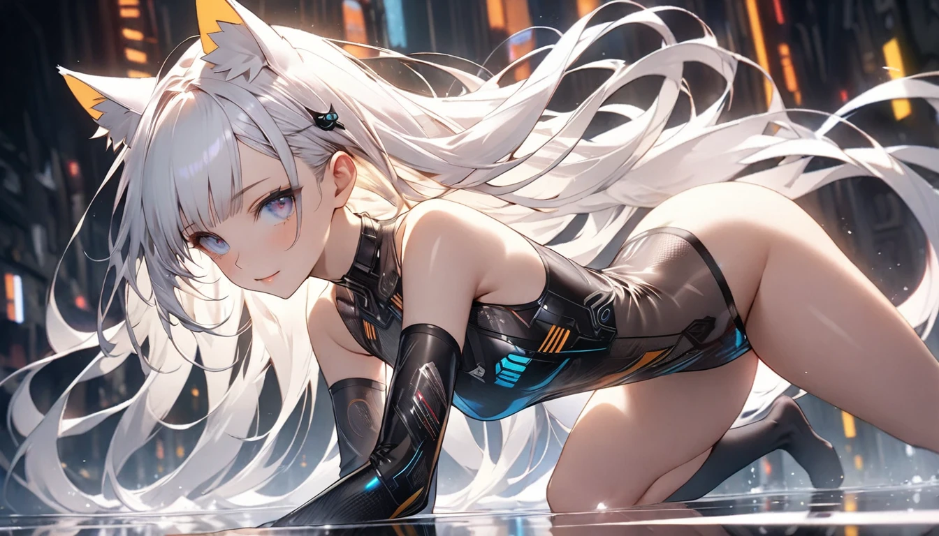 Best quality at best, 1girll, 独奏, s the perfect face, looking at viewert, The skin is tight and transparent vinyl, blue long hair, Gray eye, paleskin, Mountain Yao Gundam, mechs, Pink armor with white parts, armour, shelmet, line art, Dim light, low tune, Sharp focus, octanerender, The light from the back window is backlighted, Machinary, The light from the back window is backlighted, shinning clothes, mechanical leg, thrusters, flight, hair adornments, high-heels, shiny, artistname, standing on your feet, upper legs, a pink eyes, teeth, looking-down, Armored boots, cyborg people, (Large mechanical background:1.2), exposed bare shoulders, cparted lips, makina, Bottom-up view, roleplaying, RAW photos, delicated, best qualtiy, (Complicated details:1.3), hyper-detailing, finedetail, rich colourful, 8k UHD, filmgrain, (studio lit:1.2), (富士XT3), (realisticlying:1.3), (detailedskin:1.2)超高分辨率, There is a lake outside the park, best qualtiy,photore,4K,(realisticlying:1.4) --auto