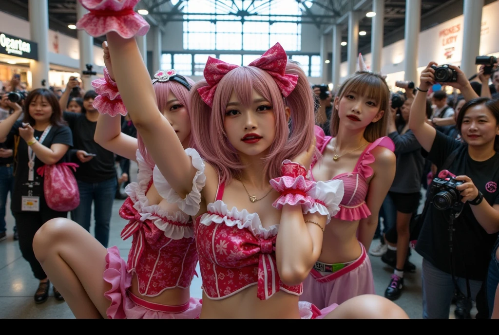 Anne Hidalgo et les femmes de la nupes, carnaval dancer, fête, twirling,fête nationale, à paris, 4 majorettes lesbiennes dansent, ronde de 4 lolitas dénudées, défilé de 4 majorettes nues, très jeune femme, joli visage juvénile, baby face, beauty spots, freckles, lolita, slim, skinny, porte uniquement une jupette ,totalement nue, petits seins pointus, tétons qui pointent, chatte rasée, sexe ouvert, féfilent dans la rue, bouche ouverte, orgasme, dans une rue bondée, caress vagina lips, fondle clitoris, climax orgasm, juicy squirting twat, wet pussy, dans une foule de garçons virils excités le membre sorti