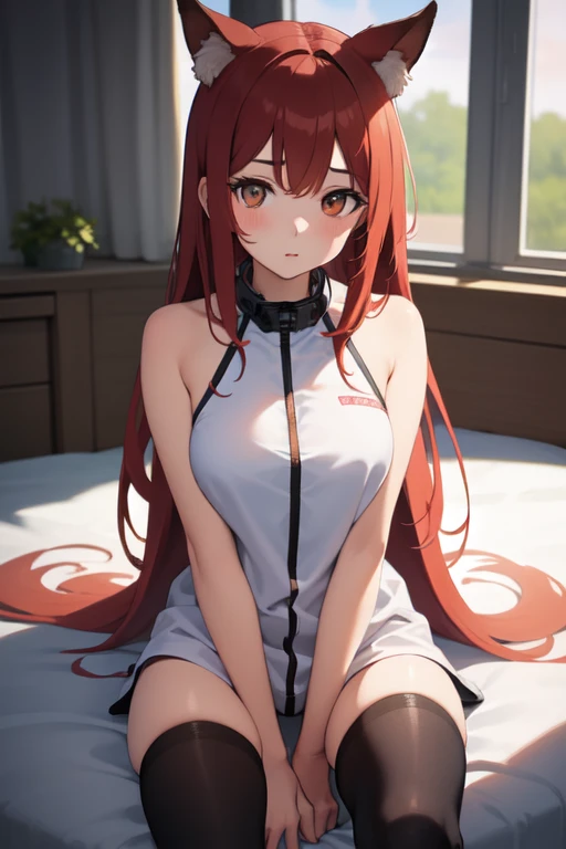 (Overhead view),dynamic ungle,ultra-detailliert, illustratio, a closeup, straight-on, 1girl in,
 ((Souryu Asuka Langley、Interface headset、red body suit:1.4、a blond))、Her eyes shone like dreamy stars(radiant eyes:1.233)、(beautifully detailed eyes:1.1)、(deadpan、a closed mouth)、(all-fours)、
(Mechanic's room with tools and spaceship window in white spaceship)、
(natta:1.2)、dream-like、[[Delicate fingers and hands:0.55]::0.85]、(detail finger)、