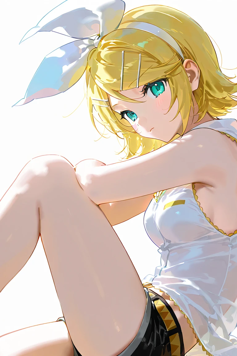 Naked and open-legged pose、Small breasts、Kagamine Rin、Facing forward、
