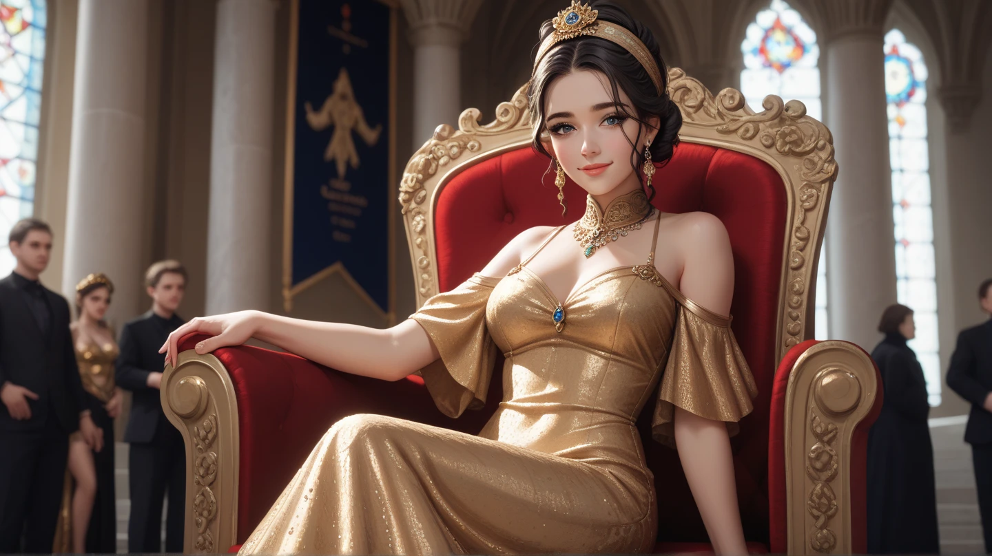 ((最high quality, 8K, masterpiece: 1.3, Ultra HD, high quality, 最high quality, High resolution, realism)) 、It's Cleopatra、Inside an ancient Egyptian palace、Use your body to seduce Julius Caesar of Rome