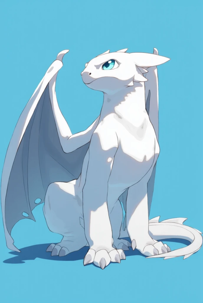 by Whooo-Ya, by Sskomu \(artist\), by Kakure Eria, (solo furred dragon quivern:1.3), (fluffy, white body, wings, blue eyes, round eyes, 2 blue antennae, feather antennae, white claws, submissive:1.25), BREAK, detailed background, depth of field, shadow, sunlight, ambient silhouette, backlighting,female,whole body,Stocky build,Body pillow,Sleeping,invitation,charm,A slightly lower view