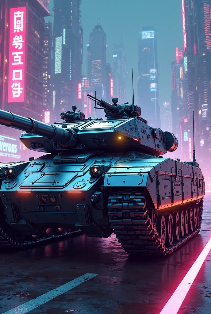<lora:C7b3rp0nkStyleXL:1.3> C7b3rp0nkStyle tank, cyberpunk, sci-fi, futuristic, tech