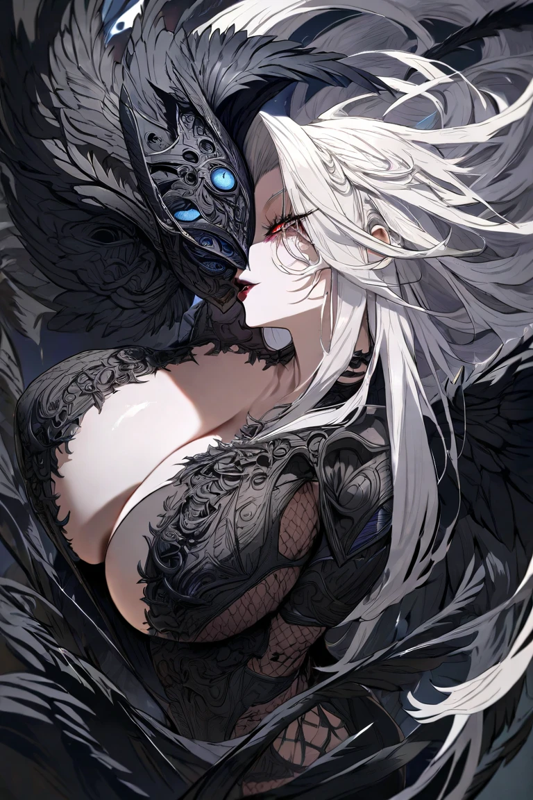 insta picture ,((Best quality)), ((masterpiece)), (detailed), silver long hair, completely black eyeballs, ,1 girl, slim, high, beautiful , Beautiful face, Gorgeous vampire girl with huge breasts , cross tattoos on body, women's fishnet stockings, barefoot , red lace swimsuit , huge bright pink nipples , posing standing, Full length photo, beach, dark sky, storm,strong wind and rain, narrow hips, firm tummy with visible abs , a strong wind blows her long silver hair , panties with a slit in the form of a cross on the vaginal lips , inverted cross necklace , girl breastfeeding, milk drips from the nipples and runs down the chest and body, ovulation and wet panties , intimate pubic hair trimming , bare chest