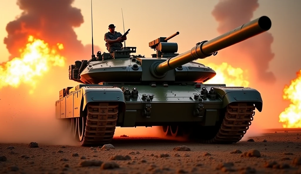 leopard2, city, fires, fire, lightnings, military, ground vehicle, military vehicle, tank, caterpillar tracks, highly detailed, (highly detailed background), detailed textures, wide angle, 8k, HDR, professional photoshoot, high quality photo, realistic photo, realistic shadows, detailed shadows, realistic proportions,film grain, raw photo, (raytracing), <lora:Leopard2:0.8>