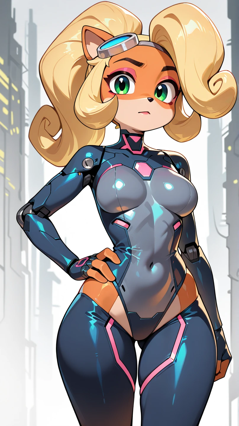 (8k),(masterpiece),(Japanese),(8-year-old girl),((innocent look)),((Childish)),From the front,smile,cute,Innocent,Kind eyes,Flat chest,Hairless vagina, Cameltoe,AuroraWaifu,Mecha,medium long,Hair blowing in the wind,blonde Hair,Strong wind,night,dark, Neon light cyberpunk Disneyland