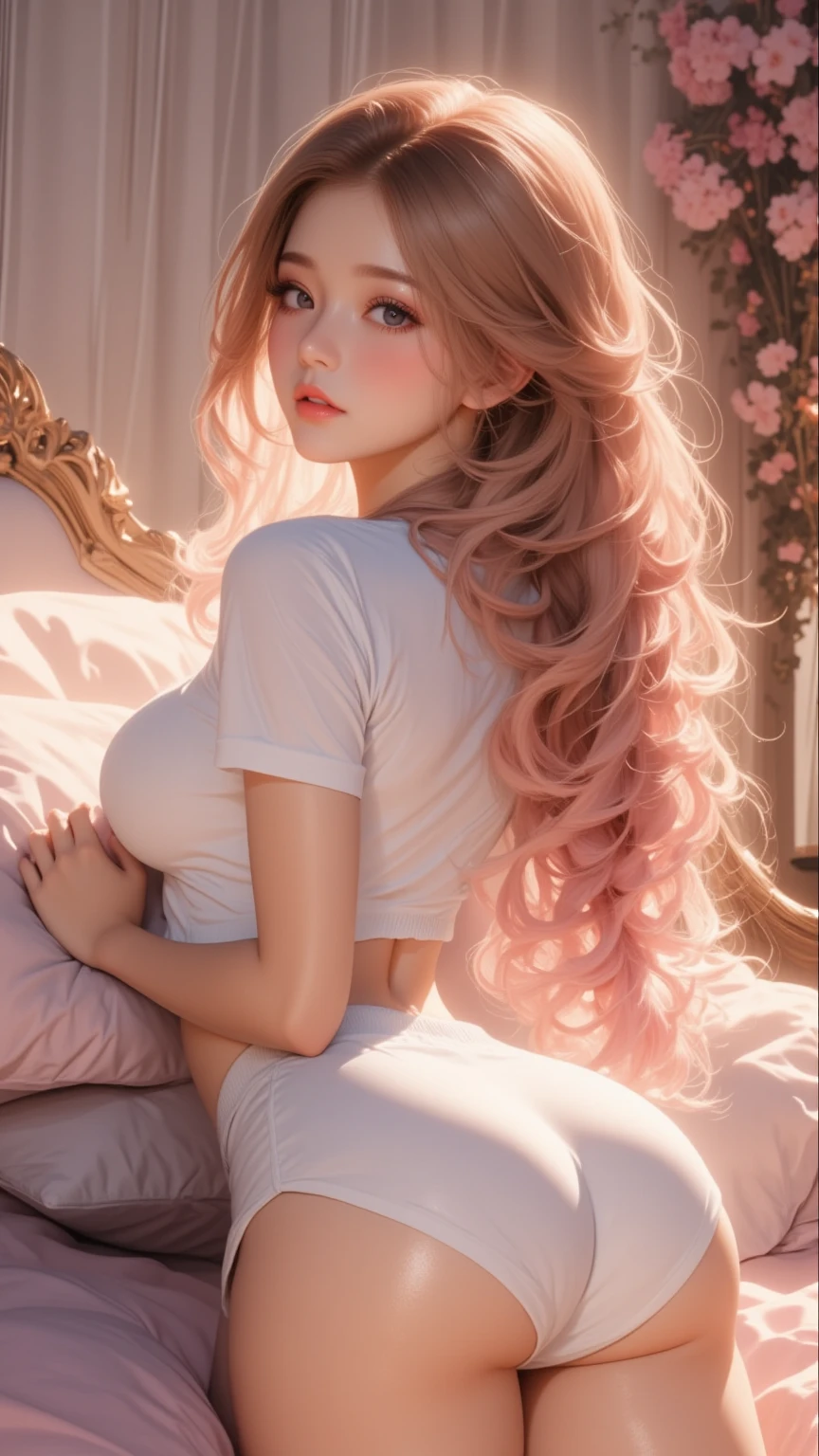 {-erro_de_anatomia:1.0}(best quality,4k,8k,highres,masterpiece:1.2), ultra-detailed, (realistic,photorealistic,photo-realistic:1.37), mature milf, illyasviel von einzbern, redhead hair, upper body, vibrant colors, glowing skin, mesmerizing eyes, elegant pose, enchanting background, delicate lace dress, surreal lighting, ethereal atmosphere, mystical aura, intricate details, artistic medium, digital illustration, fantasy, anime, laying on the floor, backwards, looking back