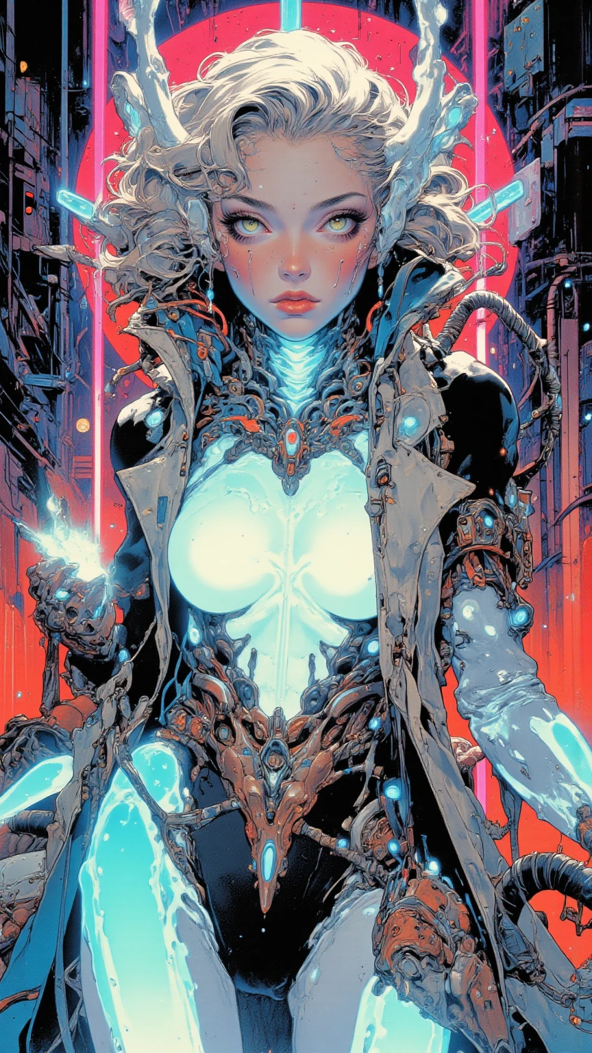 (body horror:1.4), (biomachine:1.3), (bloody:1.2), living being, (nipples), (colorful:1.2), Hans Giger, many hands, (zentangle:1.2),
oil on matte canvas, sharp details intricate, highly detailed, digital painting, rich color, smooth, sharp focus, illustration, Unreal Engine 5, 8K, art by artgerm and greg rutkowski and alphonse mucha
(masterpiece,detailed,highres:1.2),