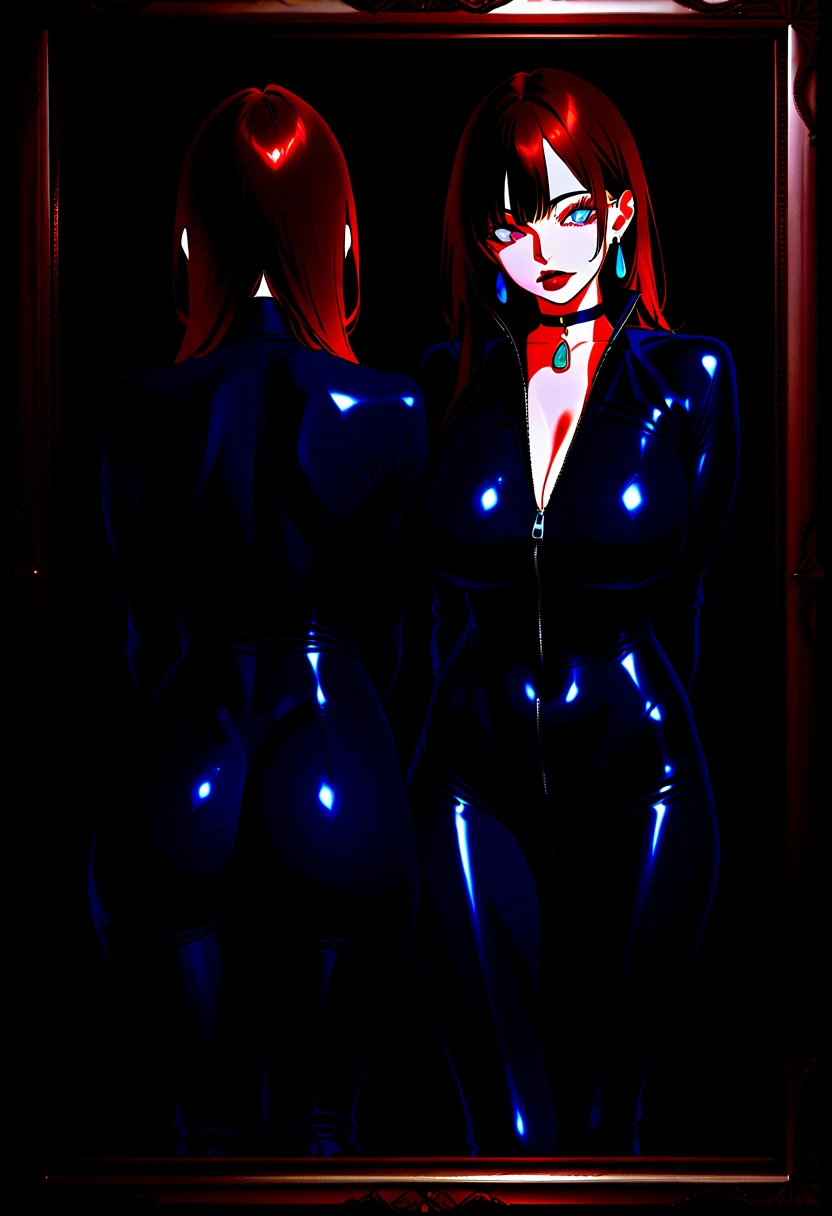 2girls, rias gremory, akeno, luxury bedroom, tight dress, stockings, heels, perfect body, full body, pleasure face, beautiful detailed eyes, beautiful detailed lips, extremely detailed eyes and face, long eyelashes, high quality, 8k, masterpiece, ultra-detailed, realistic, vivid colors, studio lighting, professional, intricate details, dramatic lighting