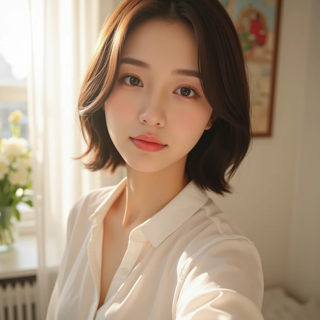 1 Girl,office,Soft Light,Chinese Beauty,Short skirt,Dark-haired,Length of hair