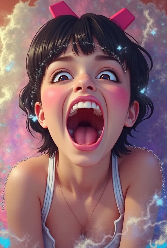 masterpiece, best quality, , funny mouth portrait, Beautiful Art Style, hyper-creative, fire, <lora:dogs:1>