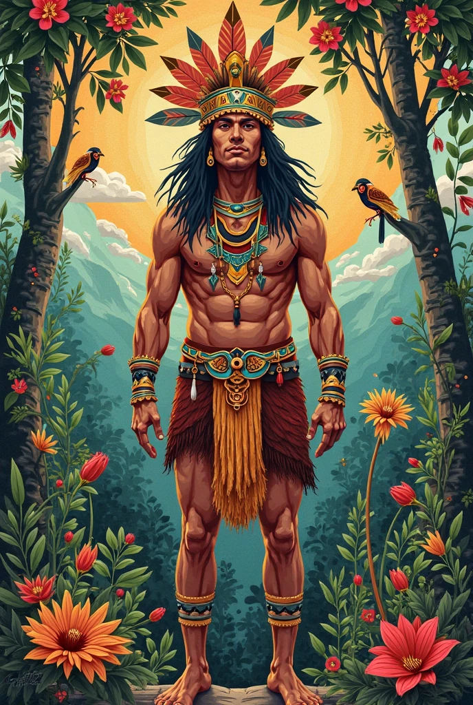 Indian blowgun tattoo