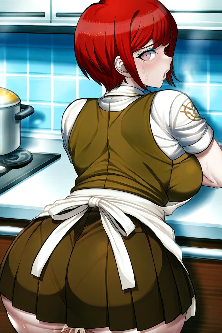 (NSFW, lewd:1.4), (masterpiece:1.4), (best quality:1.4), (ultra-detailed:1.2), (an extremely delicate and beautiful:1.2), (perfect eyes:1.4), (perfect face:1.4), curvy, standing, (open legs:1.6), (skirt lift:1.4), ass focus, looking back, stick out ass, (cum on back:1.6), (cum on body:1.6), (projectile cum:1.2), (excessive cum:1.5), (pussy cum:1.2), (cum in anus:1.4), (facial:1.6), (ecstasy:1.6), (slut:1.4), (vulgarity:1.4), (fucked silly:1.5), (trembling:1.4), wince, (public indecency:1.4), (femaleranma, braided ponytail:1.5),
