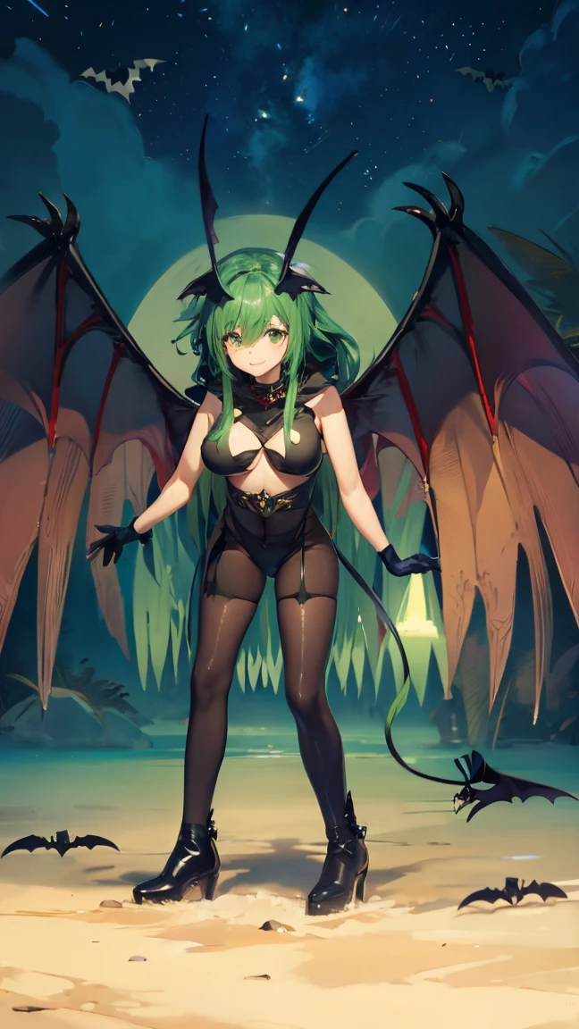 masterpiece, best quality, ultra-detailed, 1 cute lovely dragon girl, sparkling green eyes, smooth and colorful scales, rounded ears and horns, (puffs of smoke:1.05), (playful dragon wings:1.1), (perched on a cloud:1.15), (sparkling crystals:1.2)