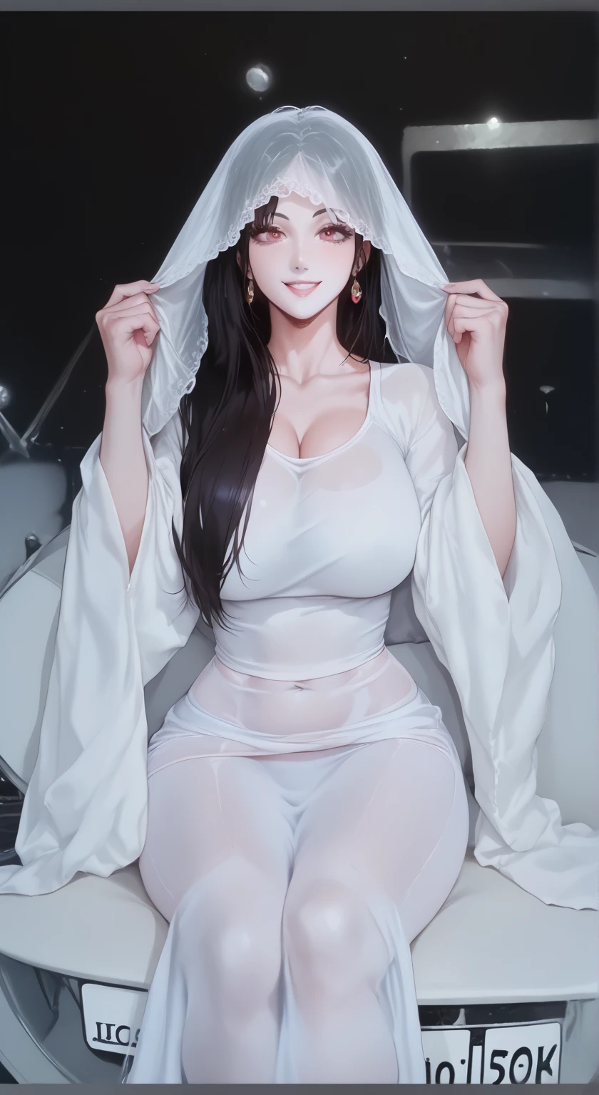 A Cute girl in a white transparant robe posing in a bathroom, seductive girl, ecchi style, wearing a simple transparant robe, beautifull girl