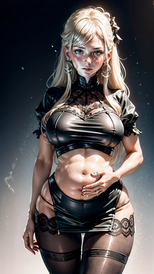 handcuff,Moisture spray,shackle,weeping,teary,see-through transparent clothes,A milky viscous liquid flows from between the legs,Insert a tube between your legs,Pregnant women with,Large amounts of colored liquid,Completely naked,Drug injections,Huge ,Pull beads,Yin ring,Lingerie transparent,Nipple studs,Yin chain,No underwear,Punk collar,A large number of medical syringes,Lots of sex toys,Tulle coat,A large number of drugs,Casual pose,Exposing the ,Mouth open,The belly is exposed,Stick out her tongue,There is a complex heart-shaped tattoo on the lower abdomen,The uterus is outside the body,Medical needle insertion,The medical syringe itself,Bare abdomen,Surrounded by naked men(Naked man watching,Pee in front of everyone,Best quality, masterpiece, ultra high res, 1girl, sexy, in the dark, deep shadow, low key, cold light, milf, dynamic light, cinematic lighting, cinematic lighting, down blouse, mature woman, middle parted hair, nsfw, natural breast, upper body, milf, nsfw, scarlet, final fantasy, blonde, face closeup, face detail,Kizi,flatchest,pantiess,Get wet,Bumps,Sit with legs open,Translucent viscous liquid,frontage