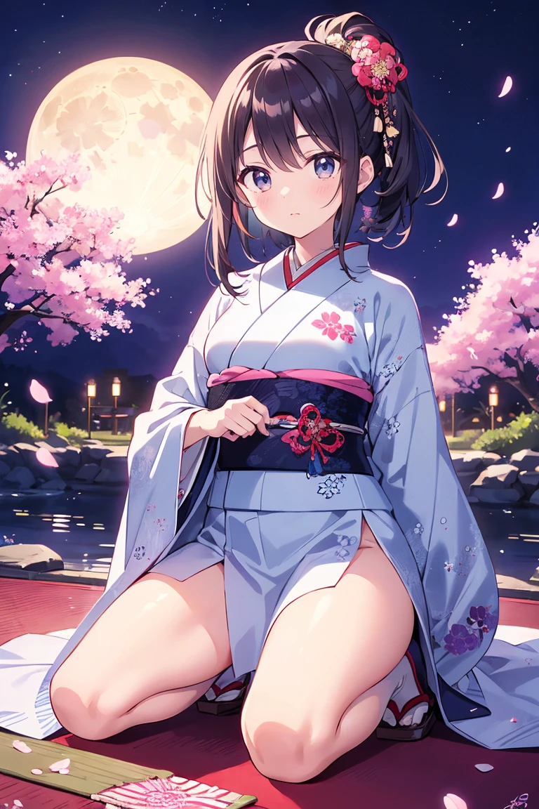 ((sexy cute mini kimono and elegant beautiful white laced panties)),
Full body,Looking back,♥(Japanese beautiful flower printed kimono,yukata),((1girl,cute,young,semi long beautiful black hair,blunt bangs,twin tales,beautiful eyes)),(solo),((masterpiece, highest resolution,best quality)), (beautiful illustration),(Japanese beautiful flower printed kimono,yukata),
innocent smile,cinematic lighting,Japanese Festival,stall,fireworks,night sky,full moon,shooting star,