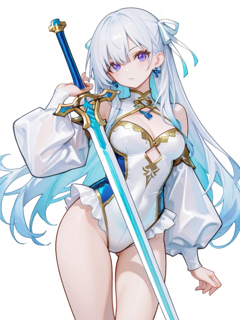 One lady,14years,((White hair) ,((())), (()), (())(()),((White microskirt,Shiny pink bodysuit and short white cloak)),,(,),((Fantasy,Moon Night))((Clothes are torn))