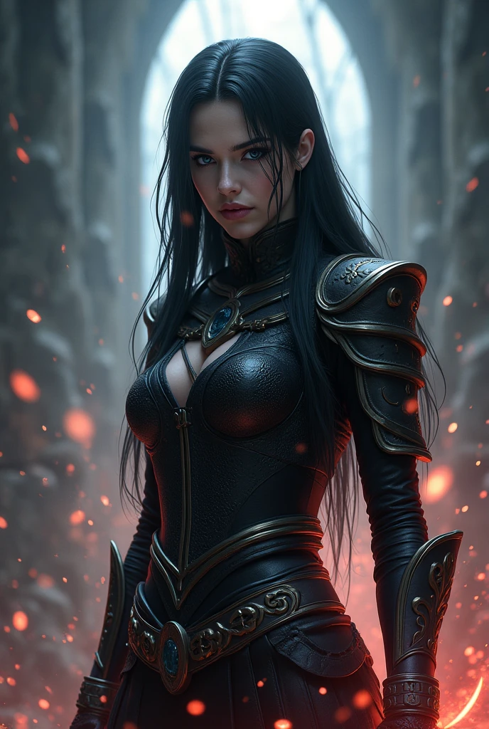 1woman, 30 years old, A beautiful athletic dark elf, fit body, elven ears, dark skin, Grey skin, Red eyes: 1.4, cinematic lighting, fantasy theme, highly detailed, incredibly long black hair, sheer lowleg panties, best quality, ((masterpiece)), ((8k)), seductive smirk, Close Up, Portrait, licking lips,