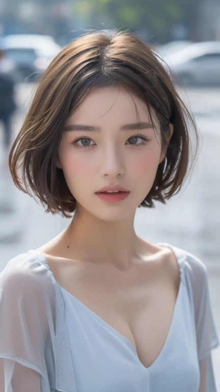 ((8k, highest quality, masterpiece、Realistic、Ultra-high resolution))、((Japanese women))、((Black Short Hair))、(Small breasts)、(((Eye corners are((one))mole)))、((Face is golden ratio))、Beautiful Face、Beautiful Eyes、Delicate face、Focus on the face、glossy、Beautiful face、smile、Teeth are visible、Best Woman