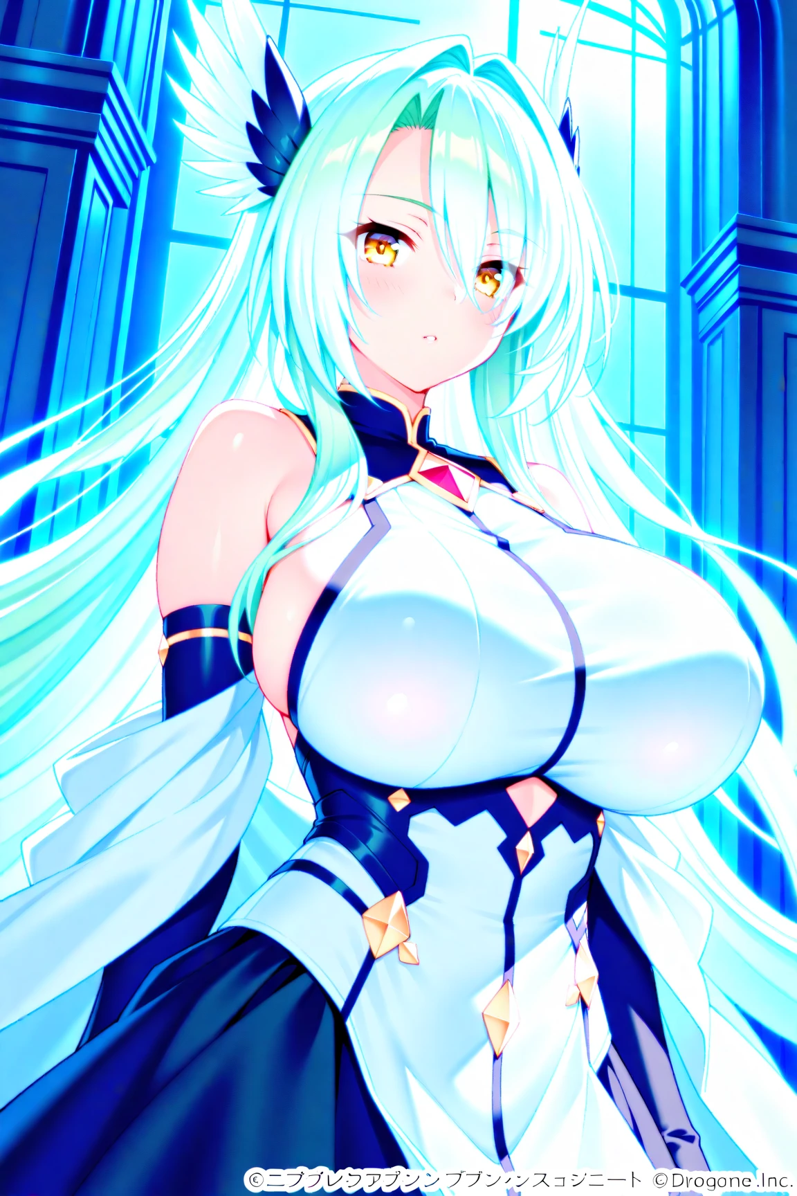 Immortal Goddess, Super cute, 8K, Super big breasts, meditation, Light white cloth covering part of the body, Sit cross-legged, círculo magic dourado brilhante girando atrás dela, magic violet aura surrounding her parts, magic, fantasy, Galaxy Background, (4 Elements, fire, water, wind, Earth, surrounding him),